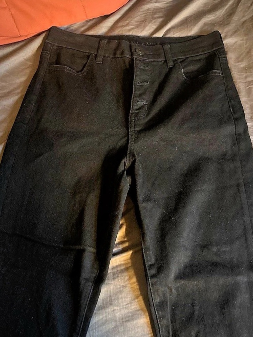 American Eagle Outfitters Black Straight-Leg Jeans